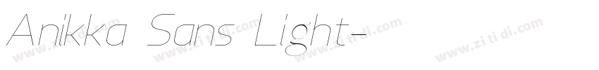 Anikka Sans Light字体转换